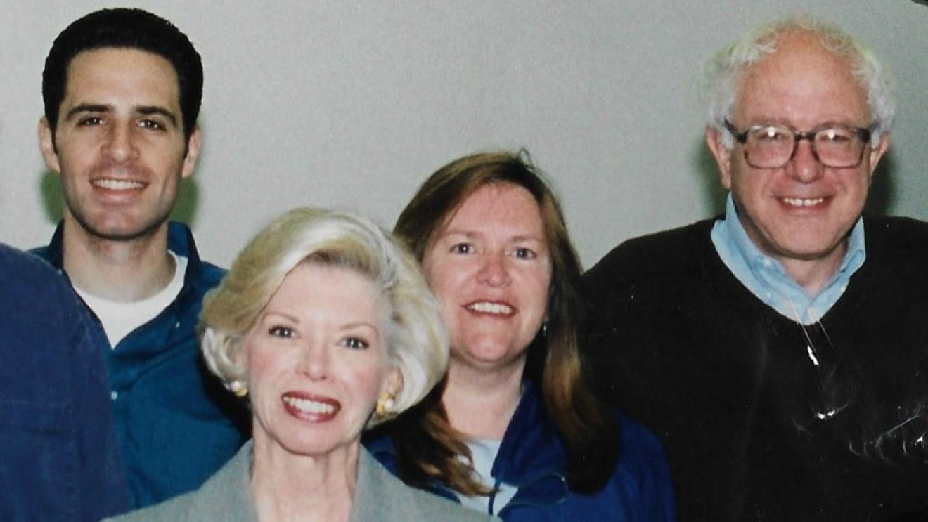 David Sirota with Jane and Bernie Sanders (second to right and far right) in 2000.