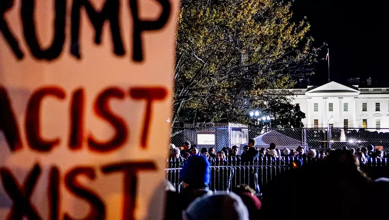 Image: Scenes from an anti-Trump protest in Washington, D.C., on November 11.