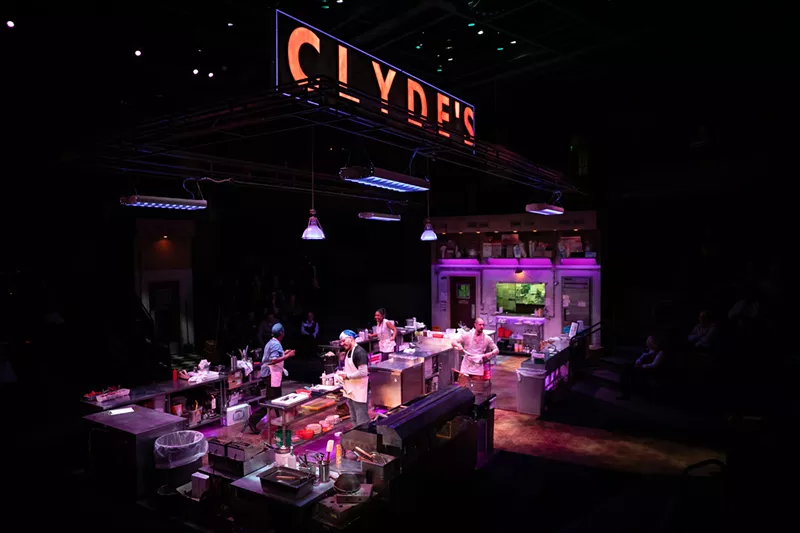 Image: a kitchen on a theater stage