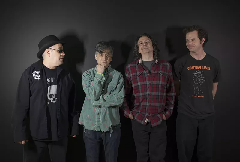 Image: Rodney Anonymous (far left) and the rest of the Dead Milkmen play the Gothic Theatre on Saturday, June 1