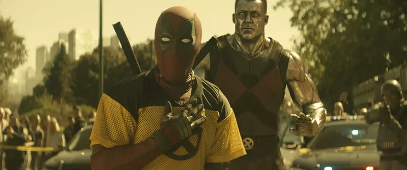 Image: Ryan Reynolds plays the endlessly yammering superhero Deadpool, who again has to deal with villains like Colossus (voiced by Stefan Kapicic) in Deadpool 2, the sequel that's giddier in its mayhem and more gratuitous in its splatter.