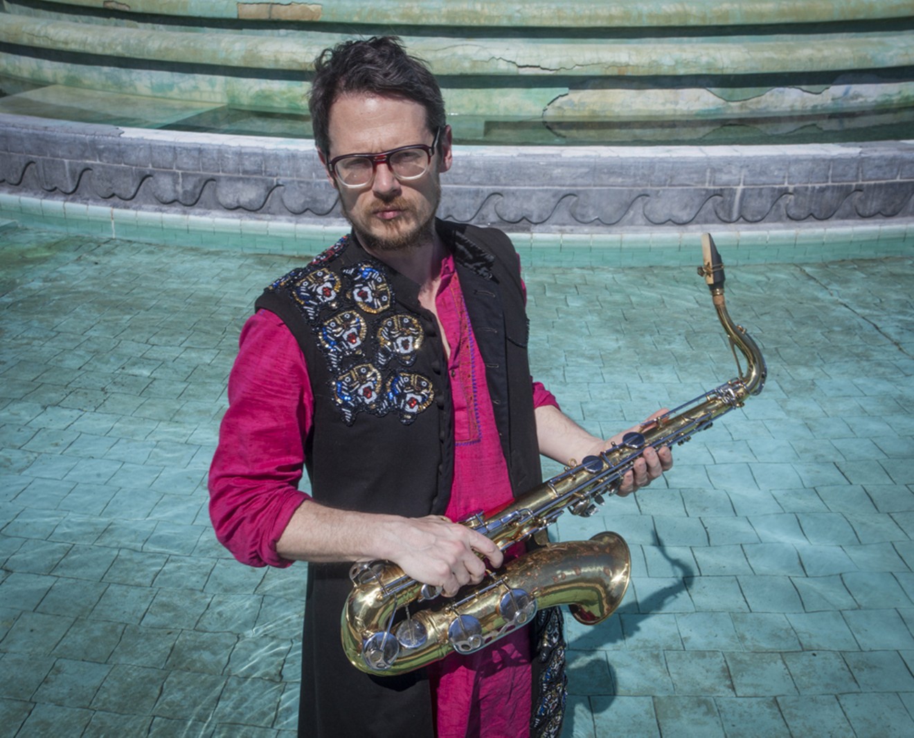Arrington De Dionyso will present This Saxophone Kills Fascists at Mutiny Information Cafe.