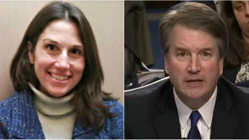 Image: Deborah Ramirez has accused Brett Kavanaugh, seen here testifying before Congress earlier this month, of exposing himself to her at a college party.