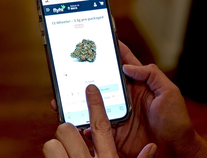 Flyhi marijuana delivery service is currently working with dispensaries in Aurora and Denver.