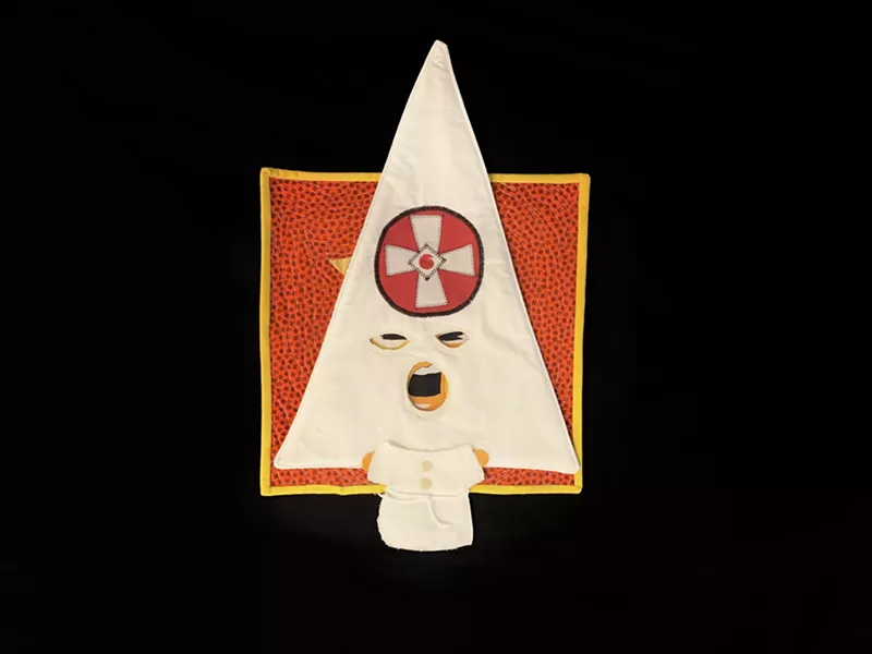 Image: Amy Homburger dressed up Donald Trump as a Klansman.