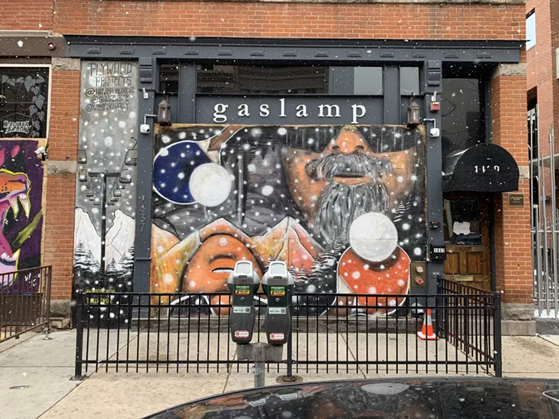 Image: Jonathan Goldie's mural outside Gaslamp.