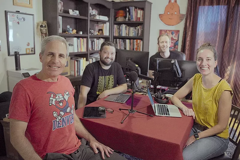 Image: The Master Plan team, from left: David Sirota, Jared Jacang Maher, editor Ron Doyle and producer Laura Krantz (not pictured: Ula Kulpa).