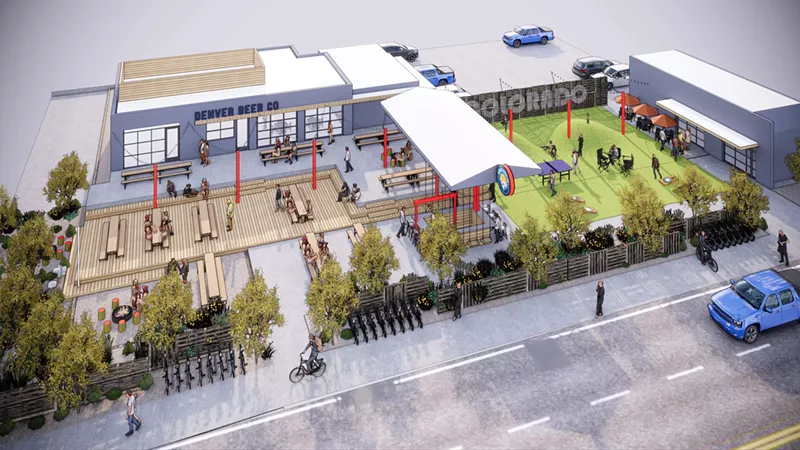 Image: A rendering of the new Denver Beer Co. location on South Downing Street.