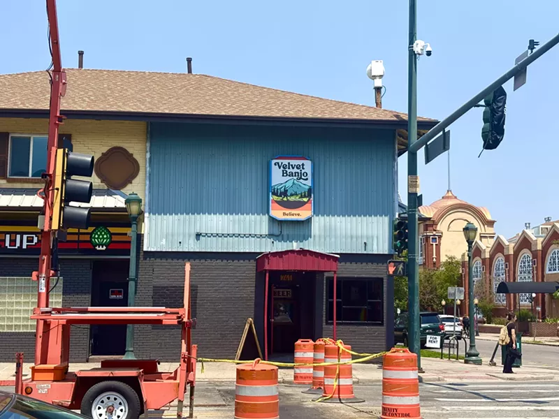 Image: the outside of Velvet Banjo in Denver
