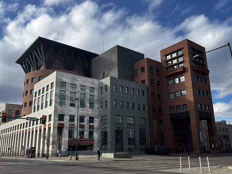 Image: Fans of the Denver Central Library's aesthetic will be pleased to see that some of the fencing has come down as it reopens to the public.