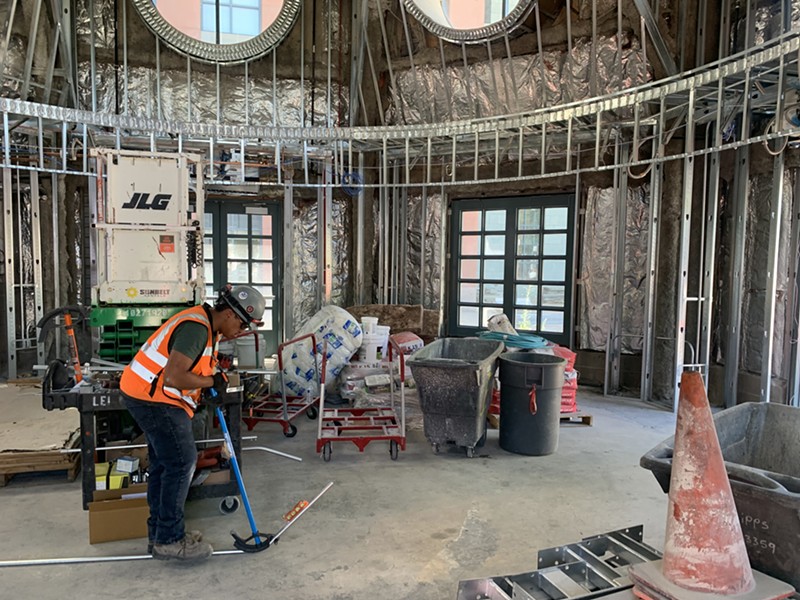 The Central Library remains under construction.