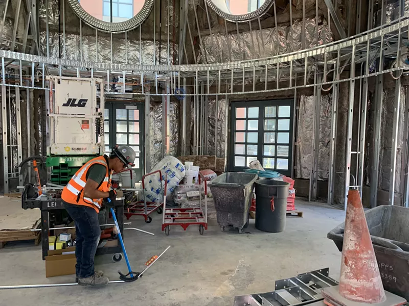 Image: The Central Library remains under construction.