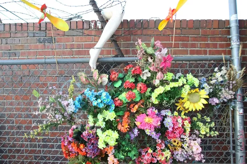 Image: A shrine to Denver's old DIY spaces in RiNo.