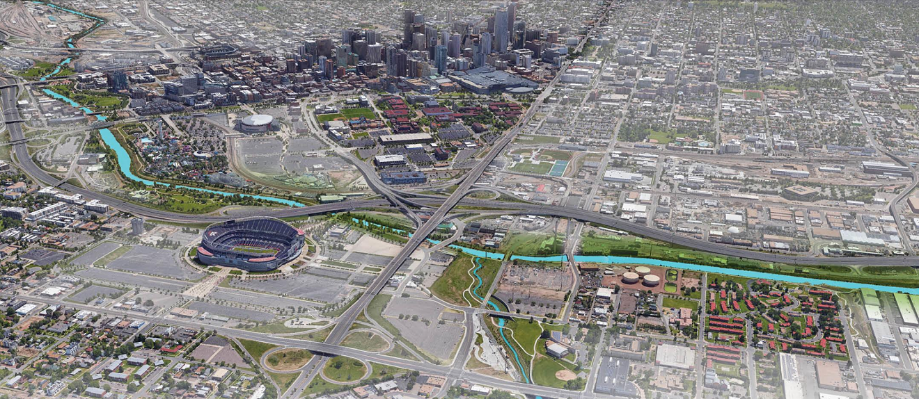 The Stadium District Master Plan will guide the development of the area south of Broncos Stadium.