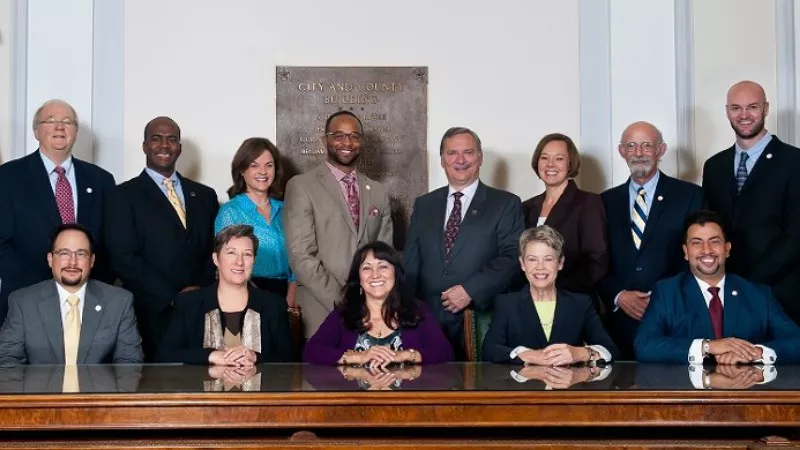 Image: The thirteen members of Denver City Council.