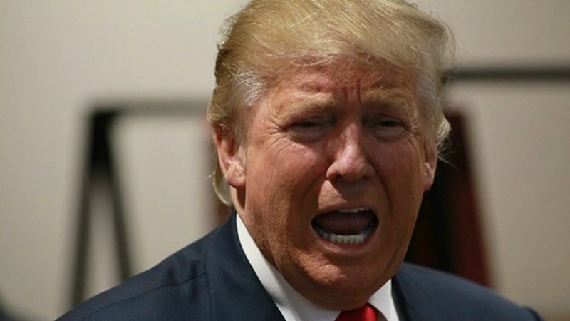 Donald Trump in full cry.