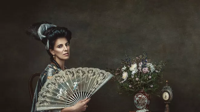 woman in victorian dress