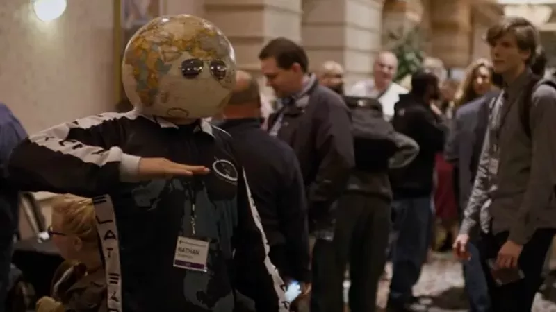 Image: A scene from the documentary Behind the Curve.