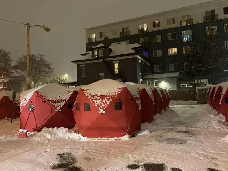 Image: The city's first safe-camping sites opened in December.
