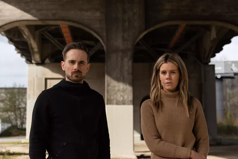 Image: Noah (Brady Roberts) and Sara (Greta Carew-Johns) try to solve the many mysteries of DIA in Escaping Denver