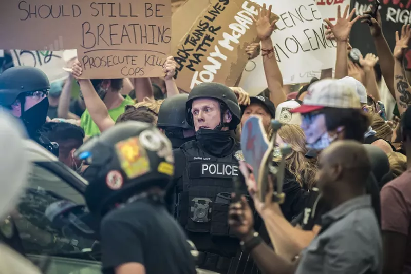 Image: The report criticizes how the Denver Police Department handled the George Floyd protests.