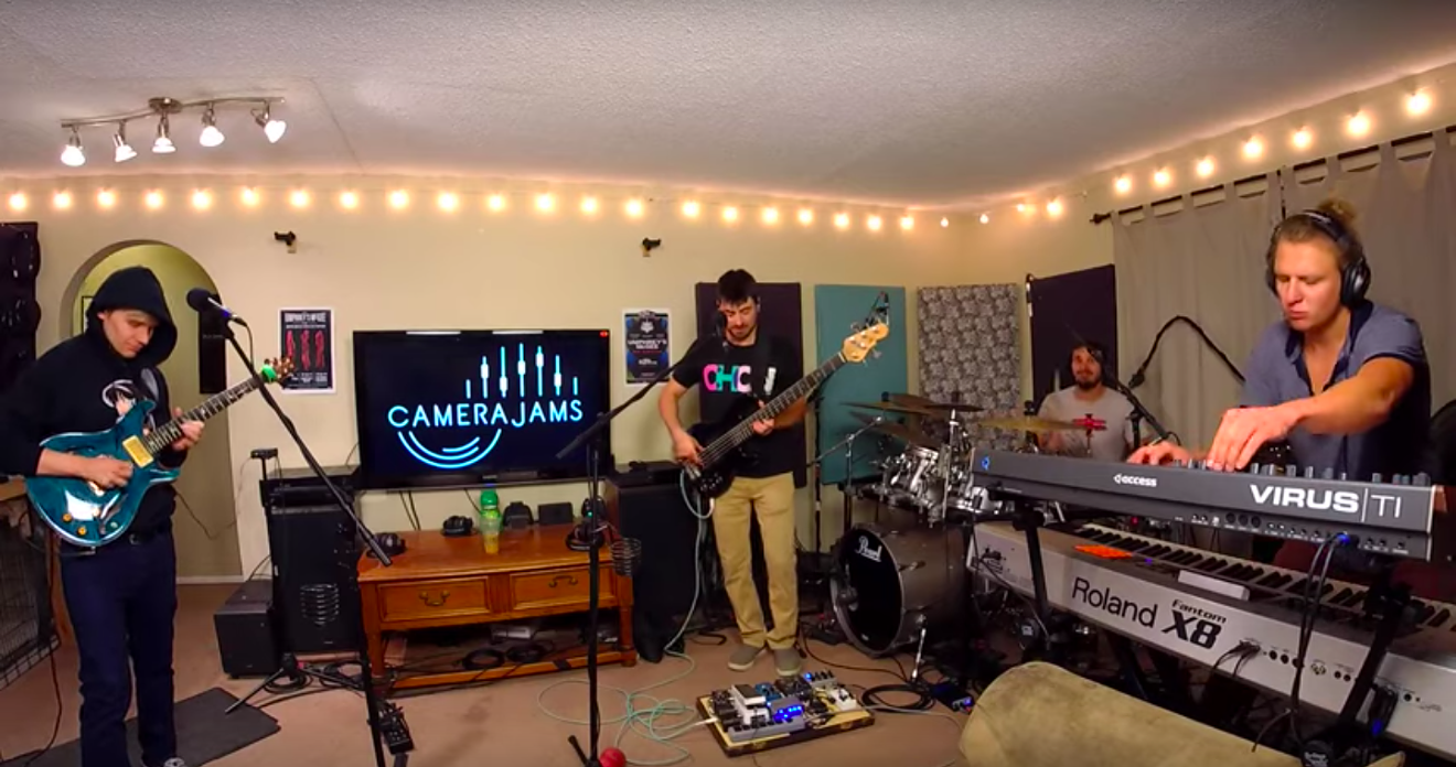 Bert Cheshire, Karl Summers, Nathaniel Snow and Niko Senkov participate in a Camera Jams session.