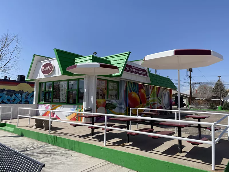Image: The colors are a little different, but the concept is familiar: Pull up to the window for sweet, refreshing treats.
