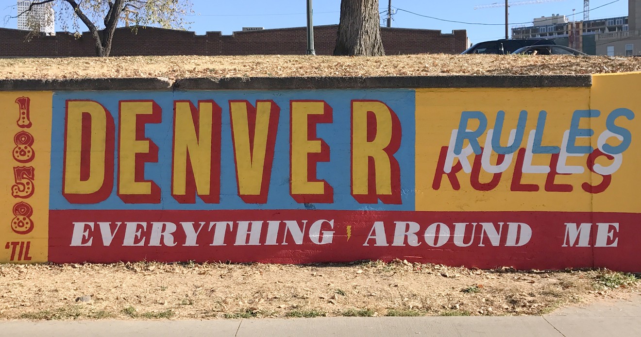 Nigel Penhale created this Denver Public Art-commissioned mural along the Cherry Creek Trail.