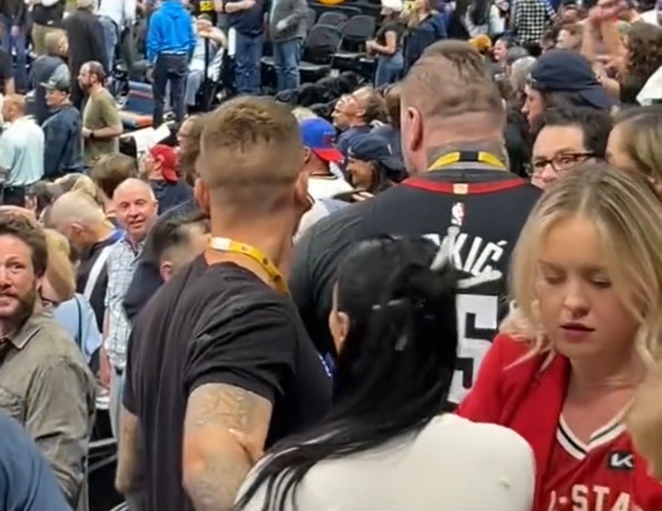 Strahinja Jokic was allegedly with Nikola Jokic's wife, daughter and their brother Nemanja when the melee was recorded.