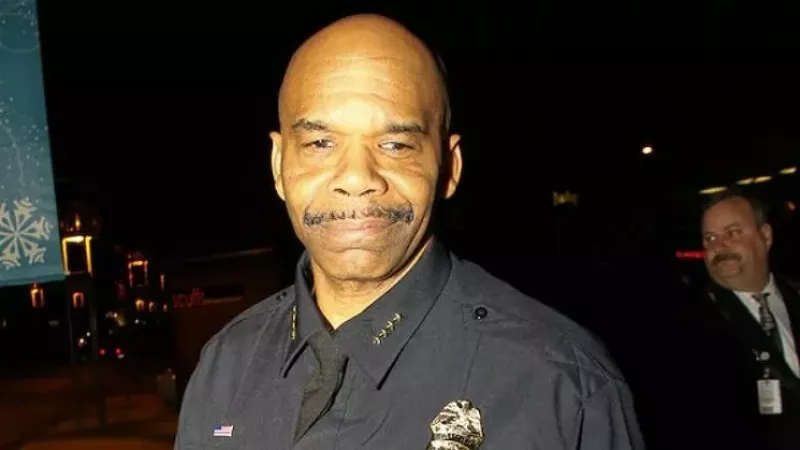 Image: Denver Police Chief Robert White, foreground, and now-Deputy Chief Matt Murray, at right, in a 2012 photo.