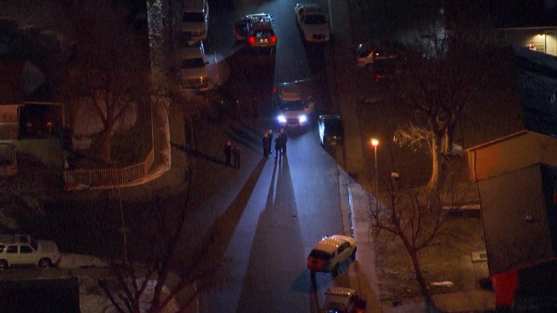 Denver police personnel on the scene after the shooting.