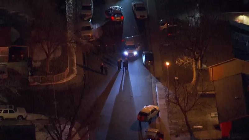 Image: Denver police personnel on the scene after the shooting.