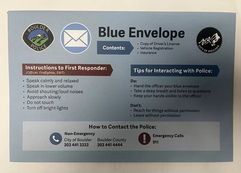 Image: The state's first Blue Envelope Program launched in Boulder in January 2025.