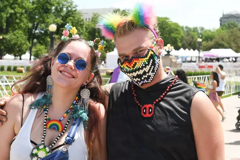 Image: The 2019 PrideFest featured a mask that might work...virtually.