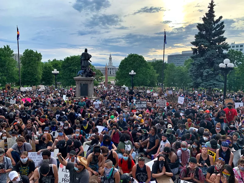Image: Protesters gathered at the Capitol for a sixth consecutive day.
