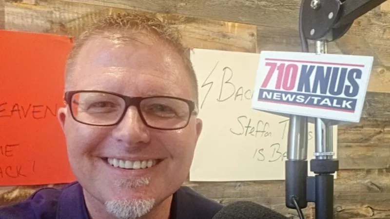 Image: Steffan Tubbs tweeted this self-portrait to celebrate his July 8 return to the KNUS airwaves.