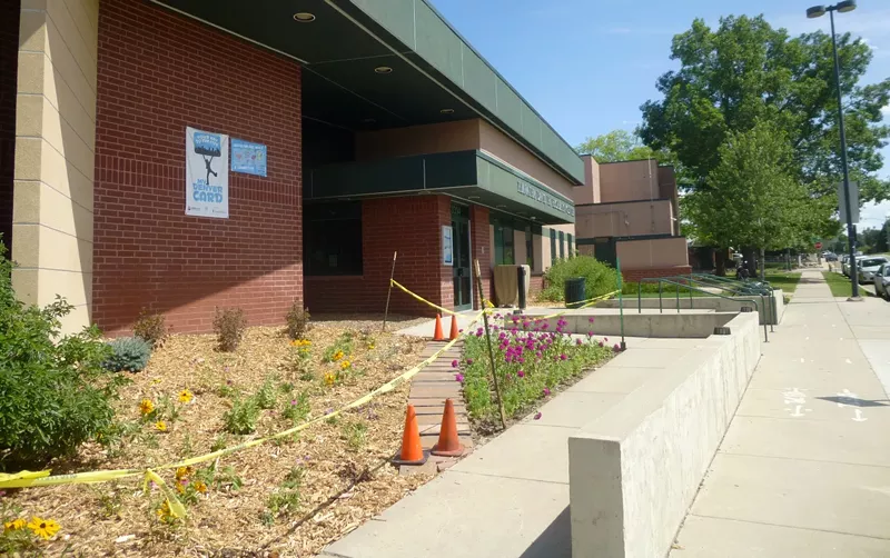 Image: Freshly planted flowers and mulch greet visitors at the Hiawatha Davis Jr. Recreation Center.