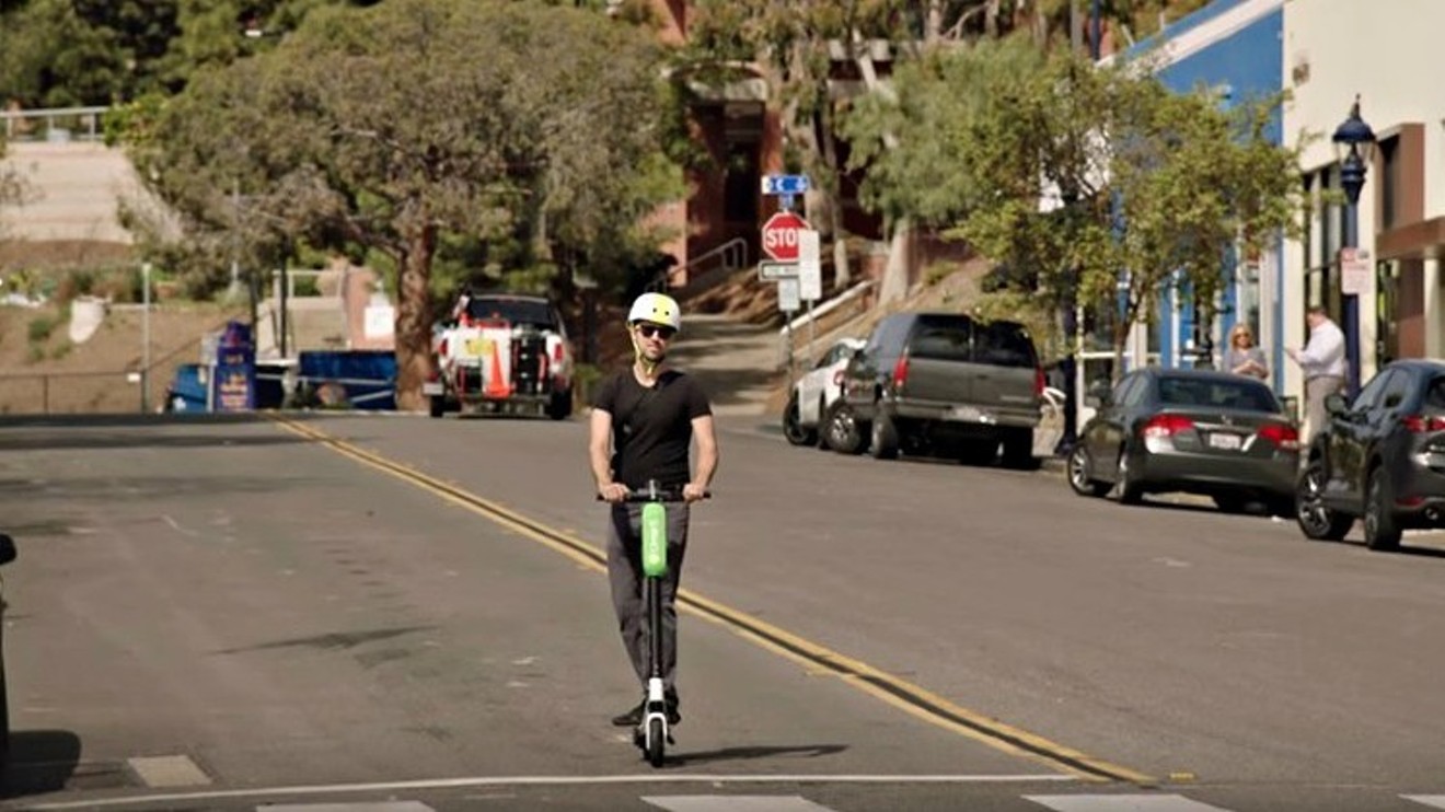 An image from a promotional video by Lime, one of the main marketers of rental scooters in Denver.