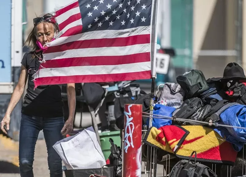 Image: The City of Denver is dispersing the homeless encampment in Lincoln Park.