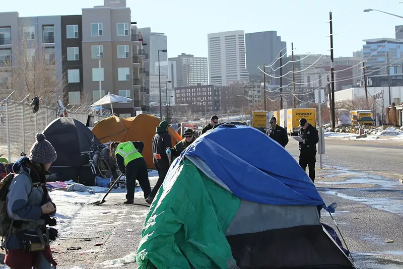 Image: Homelessness is still criminalized in Denver, critics say.