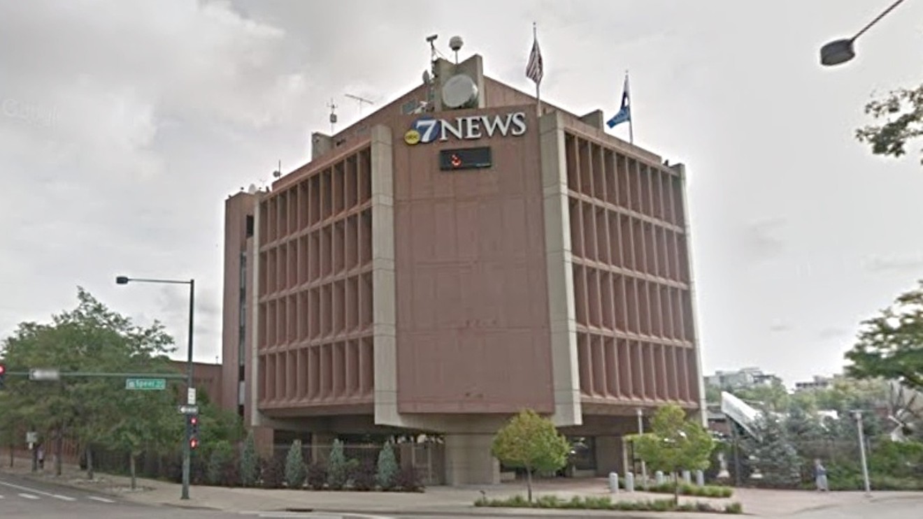 The Denver7 building is located at 123 East Speer Boulevard.