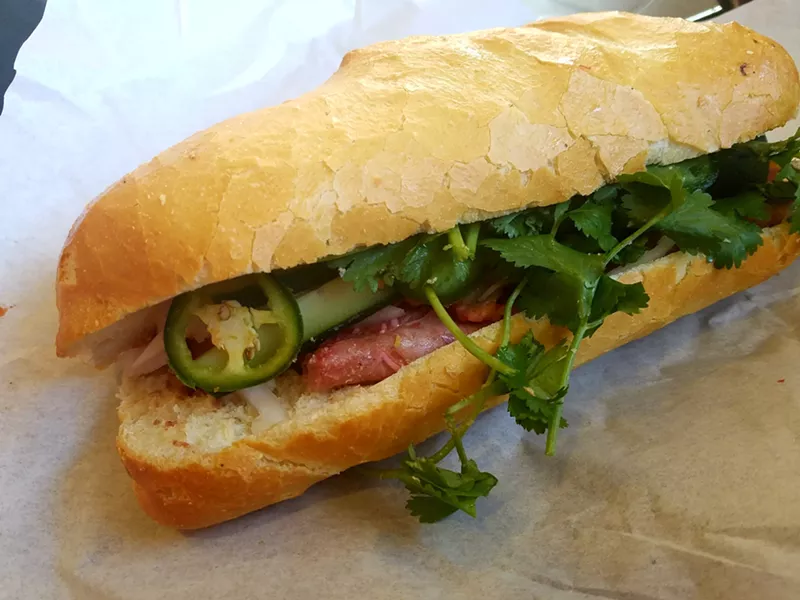 Image: The combination bánh mì at New Saigon Bakery & Deli.