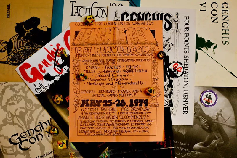 Image: The flyer for the very first Ghengis Con, back in 1979. The dice have kept on rollin' since.