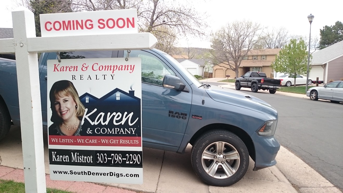 A "Coming Soon" sign at a property listed by Karen & Company Realty.