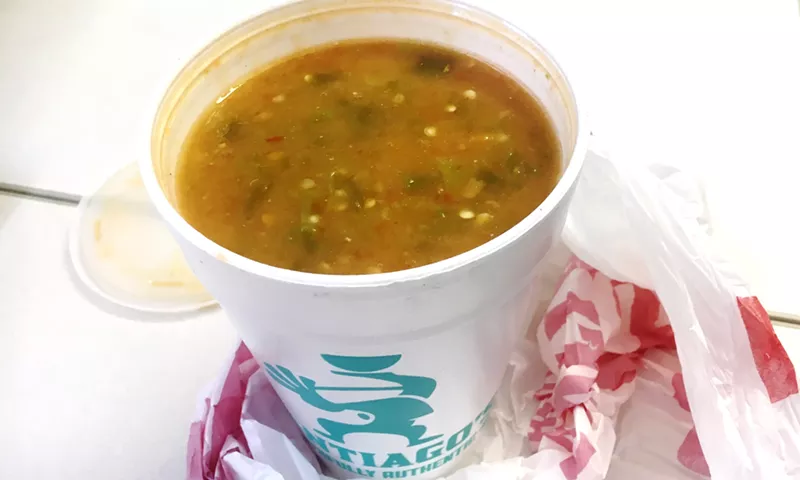 Image: Santiago's green chile is great by the quart or in a breakfast burrito.
