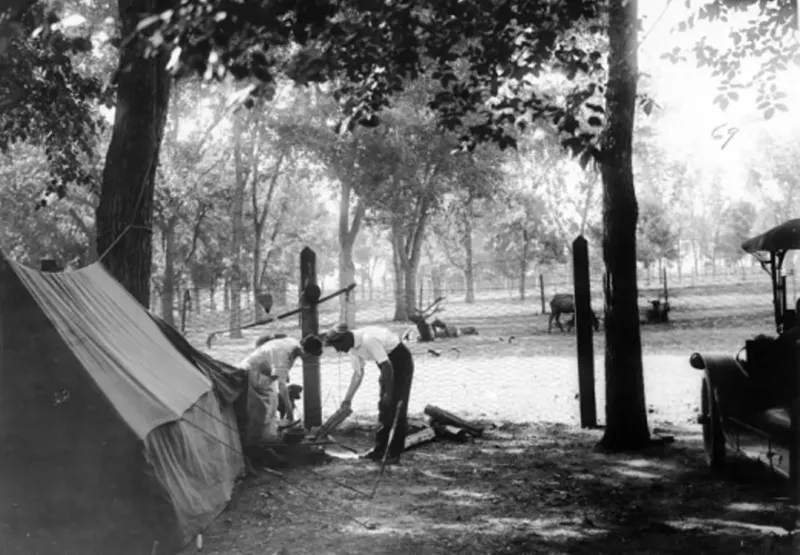 Image: One of City Park's campsites, complete with elk.