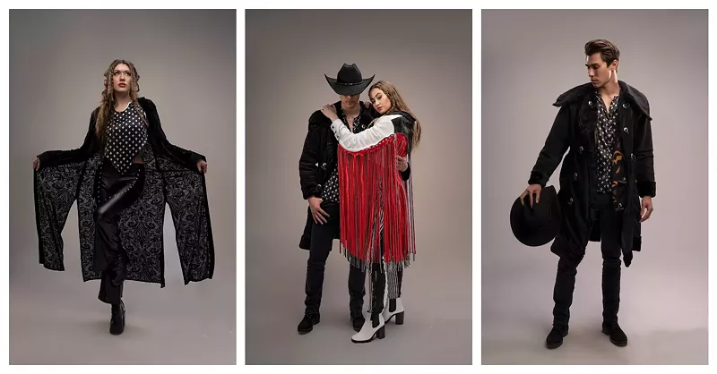 Image: models wearing western-inspired clothing