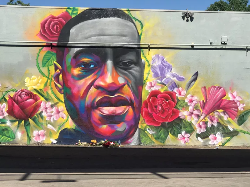 Image: Thomas "Detour" Evans and Hiero Veiga's portrait of George Floyd.