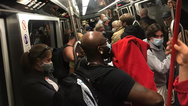 Image: My train ride back to the terminal on the evening of May 11.