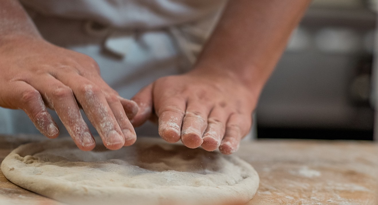 High-protein heirloom flour goes into Redeemer's pizza dough.